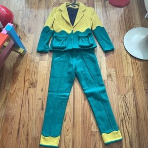 Yellow and Green William Okpo Women’s Suit